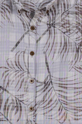 Leaves Print Boy's Casual Shirt